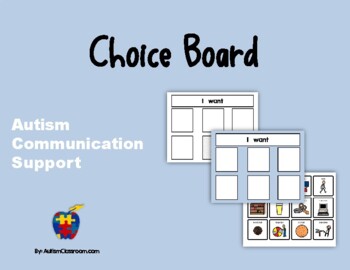Preview of Autism Communication Support - Visual Choice Board