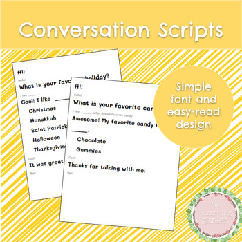 Preview of Autism Conversation Script