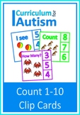 Autism Count to 10 Picture Clip Cards 1-to-1 Correspondenc