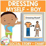 Social Story Dressing Myself (Boy) Book + Chart Autism