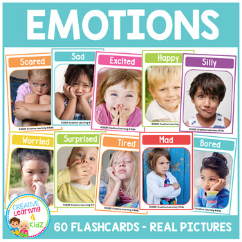 Preview of Emotions & Feelings Flashcards Autism Cards Special Education Cards