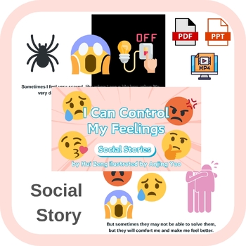 Preview of Autism Emotion Regulation Social Story PDF&PPT&Video