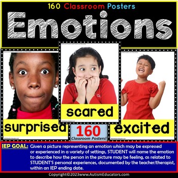 Preview of Emotions and Feelings Classroom Posters Social Emotional Learning and Speech