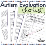 Autism Checklist for Evaluation for Speech Therapists