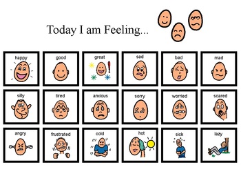 Emotions/ How I am feeling today FLASH CARDS X22 ASD EYFS SEN. 