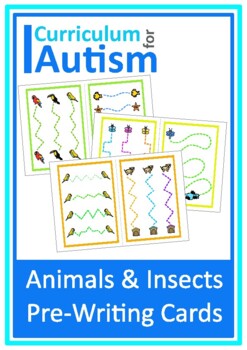Preview of Animals Insects Pre-Writing Activity Autism Special Education