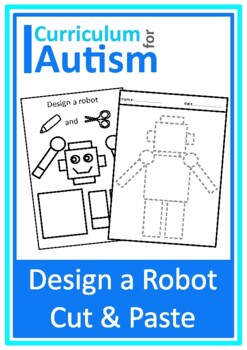 Preview of Autism Fine Motor Skills Robot Craft Following Directions Special Education