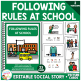 Following Rules at School (Editable) Social Story Book Spe