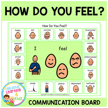 Preview of How Do You Feel? Communication Board