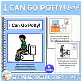 Social Story I Can Go Potty! Boy Book (Editable) Toilet Tr