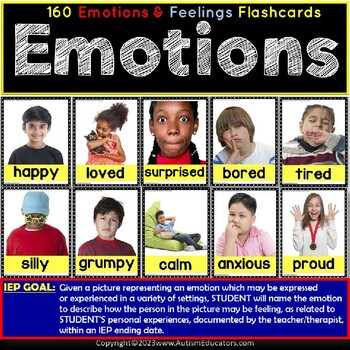 Preview of Identifying Emotions and Feelings Picture Flashcards for Speech and Autism