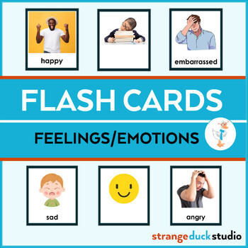Preview of Feelings & Emotions Flash Cards for Speech Therapy | Special Ed| Autism| ESL