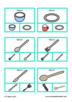 Kitchen Utensil (Matching) - Life Skills/Autism by Coffee House