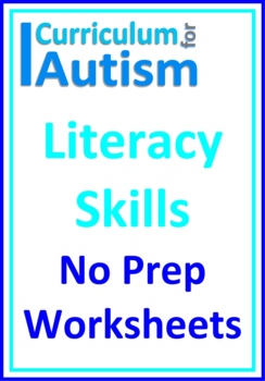 Preview of Vocabulary Sentences Worksheets Autism Special ESL ELA
