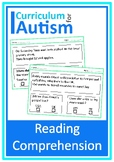 Large Print Simple Reading Comprehension Worksheets Autism