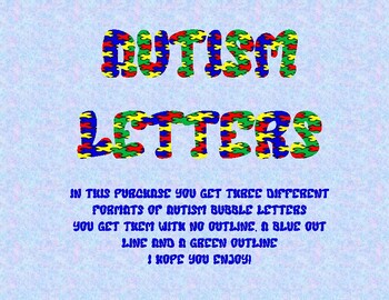 Preview of Autism Letters