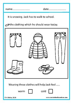 Life Skills Worksheets - Clothing Vocabulary – Autism Work Tasks