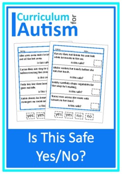 Is This Safe? Yes No Safety Cut & Paste Worksheets