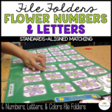 Autism Matching File Folder Games: Flower Letters, Numbers