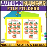 Fall Number Matching File Folder Activities - Special Educ