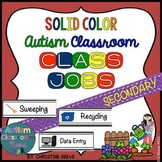Autism Middle & High School Classroom Jobs*Solid Colors (S