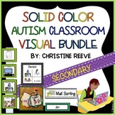 Autism Middle & High School Classroom Visual Set in Solid 