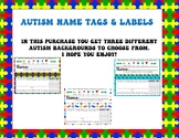 Autism Name Tags Editable