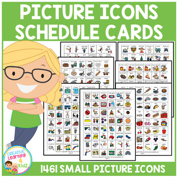 PECS Set 3 - 1461 Visual Schedule Cards Autism by Creative Learning 4 Kidz