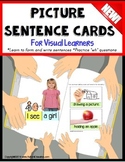 Autism Picture Sentence Cards for Reading/Writing/Sentence