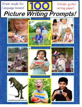Preview of Autism and Special Education Picture Writing Prompt Cards Visual Support Symbols