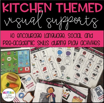 Preview of Autism & Play - Kitchen Theme Visuals/Activities For Special Education