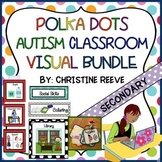 Autism Polka Dot Middle & High School Classroom Visual Bundle