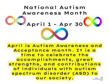 Autism Pride/Acceptance Month Packet | TPT