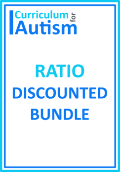 Preview of Ratio Count Match Simplify Worksheets Cards Autism Special Education