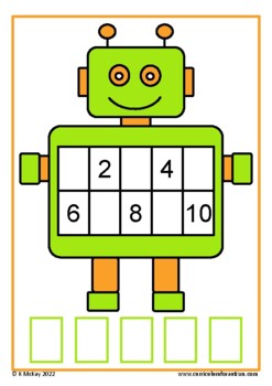 Autism Number Order Sequence 1-20 Task Mats Special Education Robots