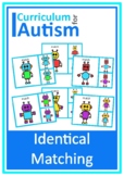 Robots Identical Picture Matching Colors Autism Special Ed