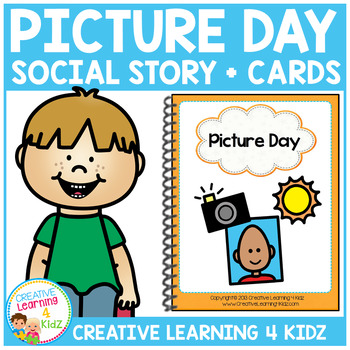 Preview of Social Story Picture Day Book + Cards Autism
