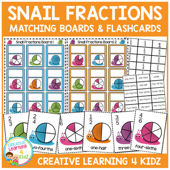 Preview of Fraction Matching Boards & Flashcards