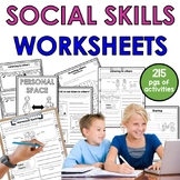 Social Skills worksheets and activities printable social e