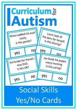 Preview of Expected Behavior Yes No Cards Autism Social Skills Special Education