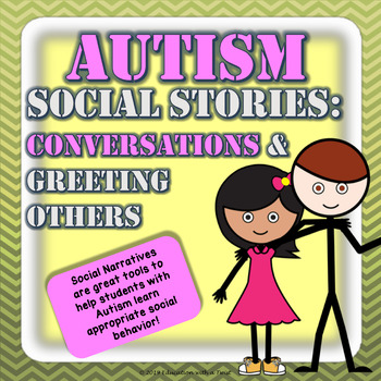 Preview of Autism Social Stories: Conversations & Greeting Others