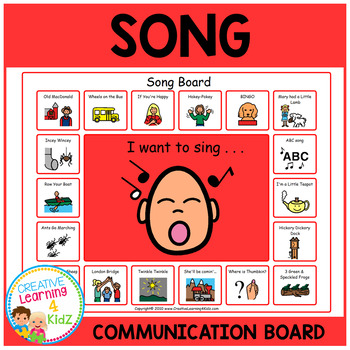 Preview of Song Communication Board Visual