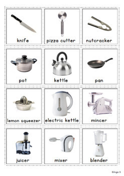 kitchen utensils vocabulary cards for autism by angie s tpt