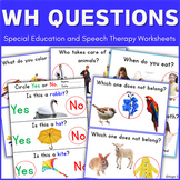 WH Questions Speech Therapy Worksheets