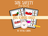 Autism Sun Safety Peg Cards Summer ABA Social Skills ESL S
