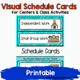 (Autism) Visual Schedule Cards for Centers and Classroom A