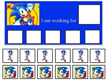 Preview of Autism Token Board Sonic the Hedgehog