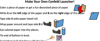 Preview of Autism Visual Mini-Schedule Confetti Launcher