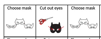 Preview of Autism Visual Mini-Schedule Make a Mask