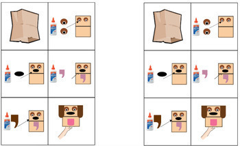 Preview of Autism Visual Mini-Schedule Paperbag Puppy Puppet